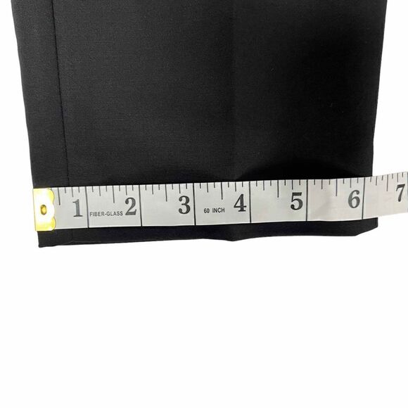 Vince Camuto Trouser Pants Satiny Black Side Zipper Ankle Slits Stretch Women 8 - Picture 5 of 13